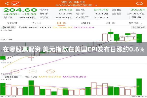 在哪股票配资 美元指数在美国CPI发布日涨约0.6%