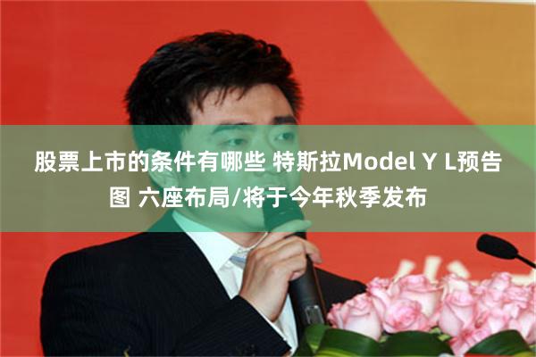 股票上市的条件有哪些 特斯拉Model Y L预告图 六座布局/将于今年秋季发布