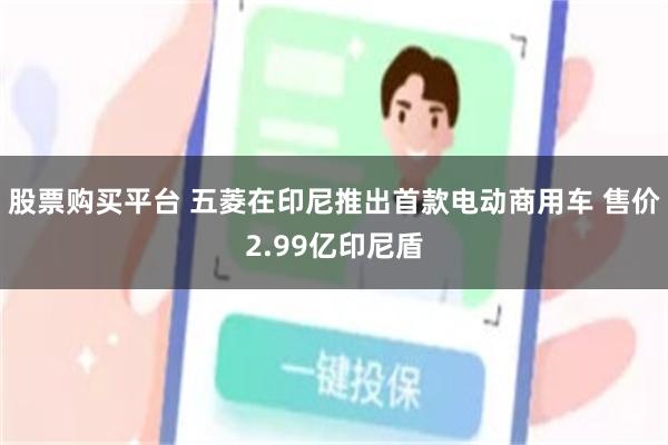股票购买平台 五菱在印尼推出首款电动商用车 售价2.99亿印尼盾