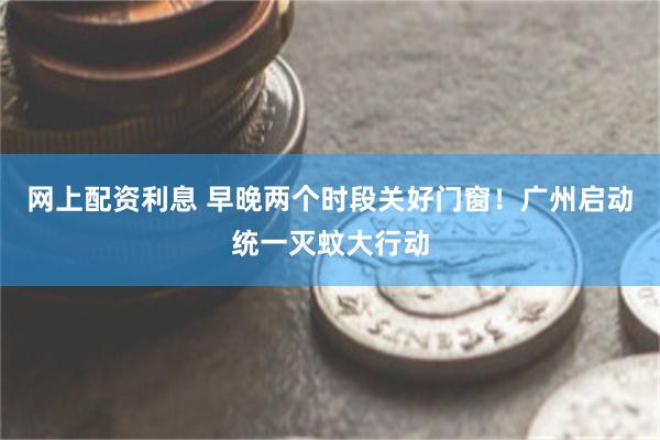 网上配资利息 早晚两个时段关好门窗！广州启动统一灭蚊大行动