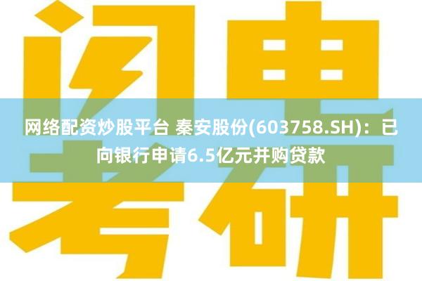 网络配资炒股平台 秦安股份(603758.SH)：已向银行申请6.5亿元并购贷款