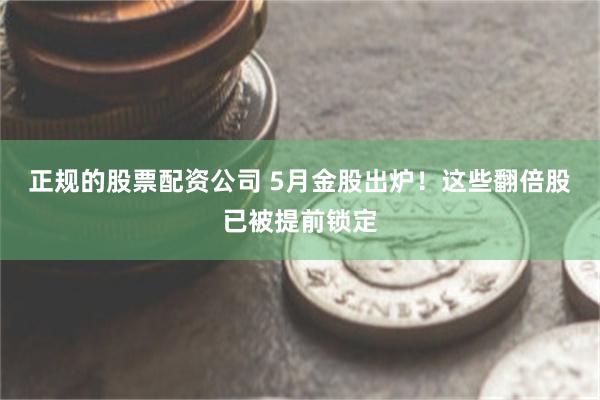 正规的股票配资公司 5月金股出炉！这些翻倍股已被提前锁定