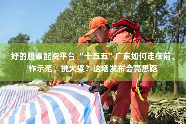好的股票配资平台 “十五五”广东如何走在前、作示范、挑大梁？这场发布会亮思路