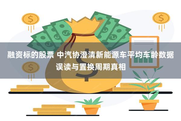 融资标的股票 中汽协澄清新能源车平均车龄数据误读与置换周期真相