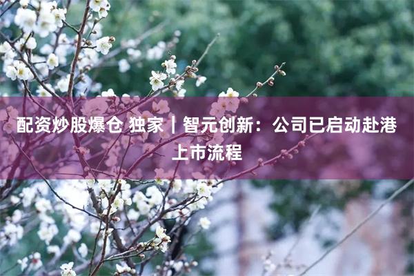 配资炒股爆仓 独家｜智元创新：公司已启动赴港上市流程