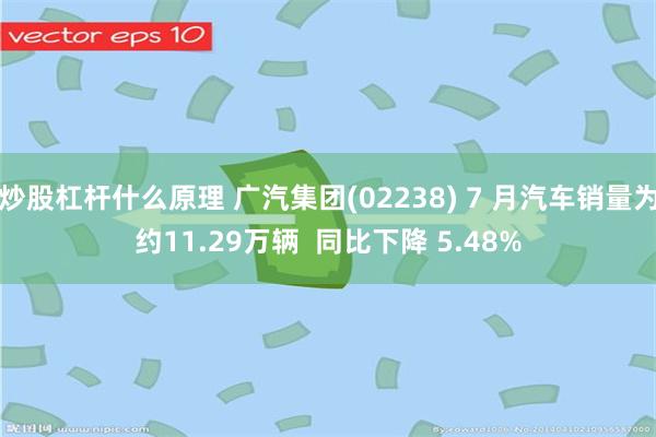 炒股杠杆什么原理 广汽集团(02238) 7 月汽车销量为约11.29万辆  同比下降 5.48%